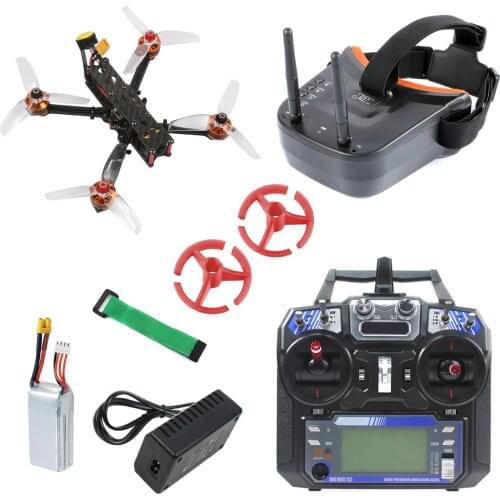 JMT F4 X1 175mm FPV Racing Drone RTF w/ FPV Goggles GHF411AIO F4 2-6S AIO Flight Controller Flysky Remote Controller Quadcopter