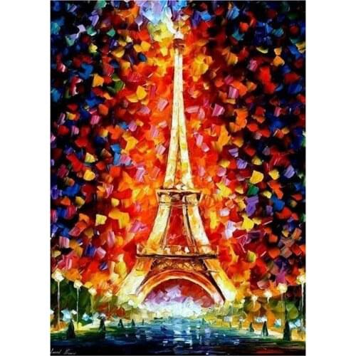 Classic Oil Painting "Paris Is Still Bright" DIY Full Round Diamond Painting 3D Embroidery Cross Stitch Mosaic Home Dector Y482