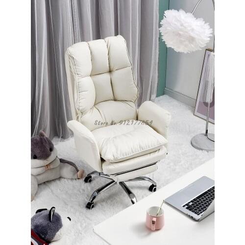 Computer chair home girl cute and comfortable backrest office chair lift swivel chair lazy net red anchor live chair