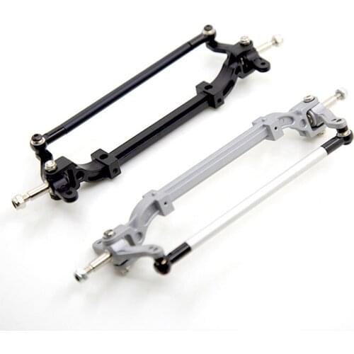 Metal Unpowered Trailer Steering Front Wheel Axle with Tie Rod for 1/14 Tamiya RC Tractor Truck Accessories