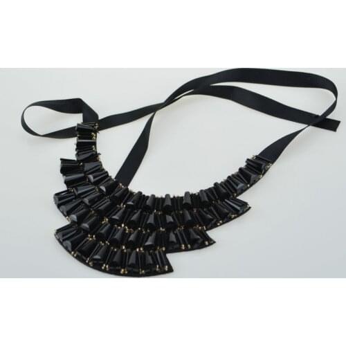 Fashion crystal Collar Necklace & Trendy Handmade Embroidery choker Necklace & 2017 new arrived women statement trendy Jewelry