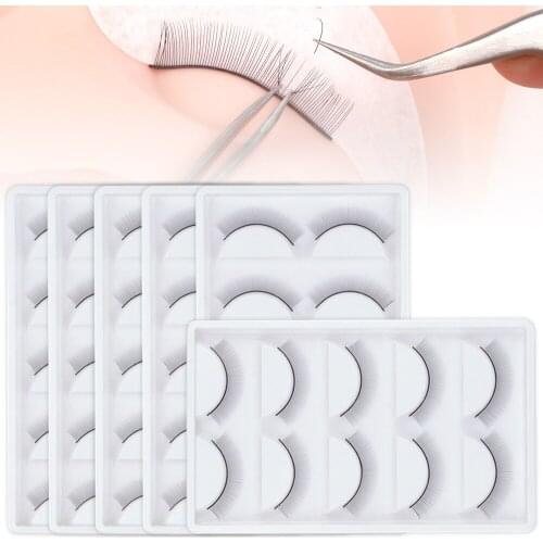 5/10/15/20Boxes False Eyelashes Soft Natural Training Individual Lashes Beginners Natural Volume Strip Lashes Eyelash Extension