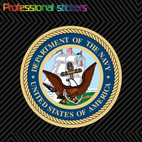 Department of The Navy Seal Sticker Decal Self Adhesive Vinyl Usn Stickers for Car, RV, Laptops, Motorcycles, Office Supplies