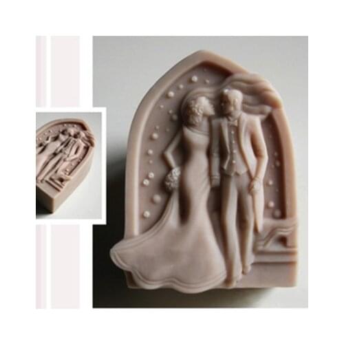 9*7*4.2cm Sweet Love Wedding Craft Art Silicone Soap Mold Silicone Candle Mold Kitchen Accessories Baking Tools For Cakes SM087