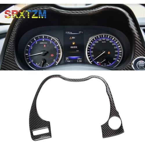 Car Styling For Infiniti Q50 Q60 2014-2019 Carbon Fiber Dashboard Trim Central Control Panel Decoration Cover Stickers Interior