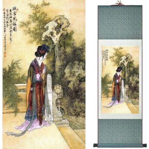 Traditional Chinese art painting Silk scroll painting Chinese wash painting 20190731012