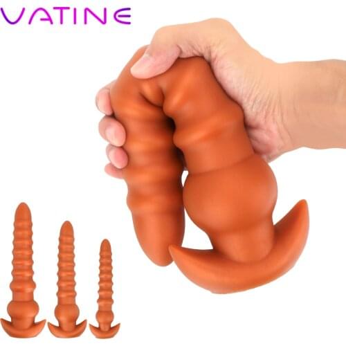 VATINE Sex Toy For Man Woman Huge Size Butt Plug Anal Expansion Super Soft Anal Plug Anus Dilator Prostate Stimulation