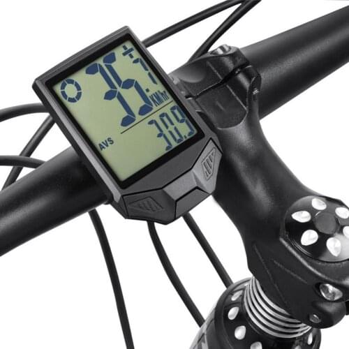 Bicycle Computer MTB Road Wired Cycling Odometer Waterproof Backlight Bike Speedometer LCD Digital Display Wireless Stopwatch