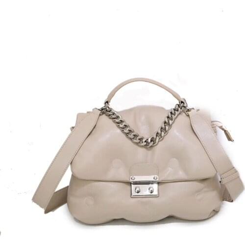 Women Cotton Feather Down Bag Fashion Crossbody Messenger Bag Handbag Space Pad Winter Soft Space Cotton Shoulder Tote Bag