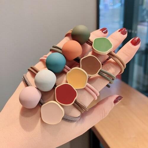 Vintage Geometric Hair Ties Women Elegant Elastic Hair Bands Ponytail Holder Scrunchies Rubber Bands Fashion Hair Accessories