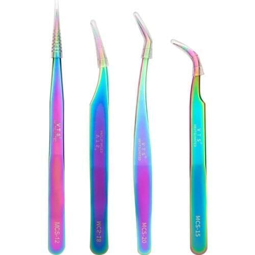 1 PC Eyebrow Tweezers Stainless Steel Professional For Lashes Extension Decor Anti-static Eyelash Tweezer Makeup Tools