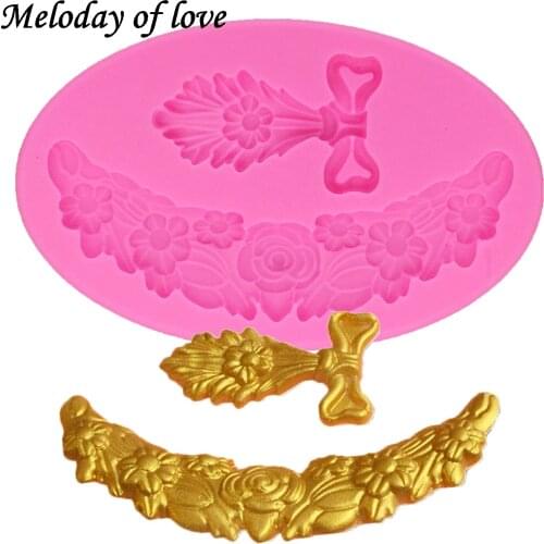 1Pcs DIY Flower Silicone Mold,Sugarcraft Cake Decorating Tools,Fondant Chocolate Molds Cake Border Mould T1267