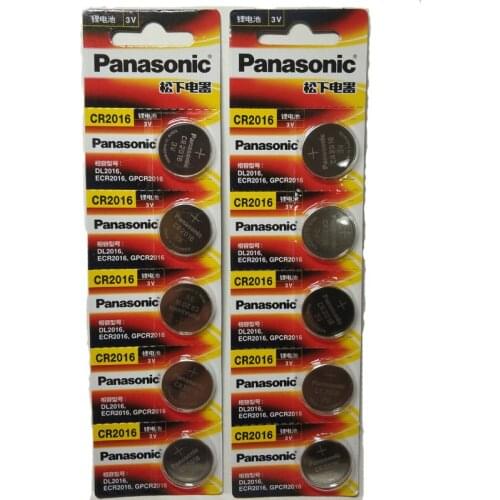 10pcs 100% Genuine Panasonic original brand new battery cr2016 3v button cell coin batteries for watch computer toy re