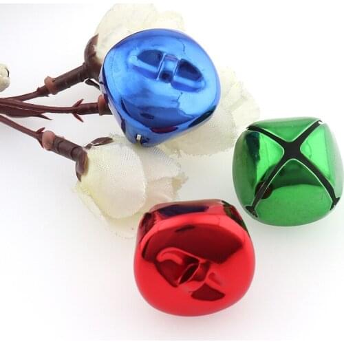12pcs 24mm Red/Blue/Green Christmas Jingle Bells Xmas tree Pendants Gift for Christmas Decorations New Year Party Kid Toys DIY