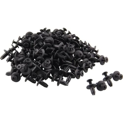 120PCS/Set 6mm Car Durable Plastic Rivets Hole Dia Fastener Fender Bumper Push Pin Clips Clip