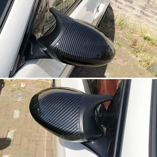 2xMirror Cover E90 Car Side Door Rearview Side Mirror Cover Cap For BMW E90 E91 2005-2007 E92 E93 2006-2009 M3 Style E80 E81 E87
