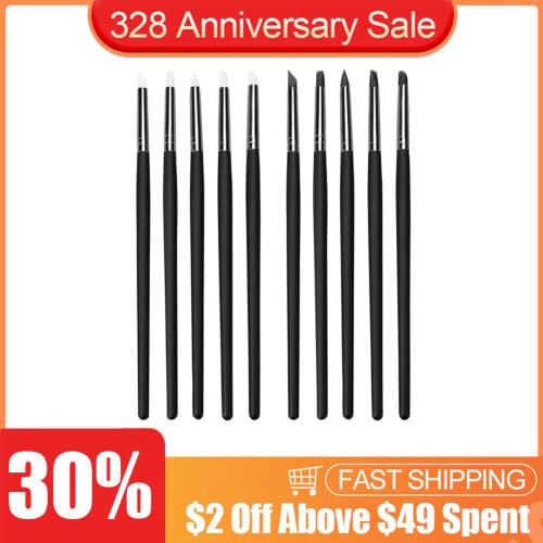 5pcs Silicone Rubber Clay Shaper Sculpting Pen Polymer Clay Carving Pen Modelling Ceramics Tool Color Shapers DIY Clay Crafts