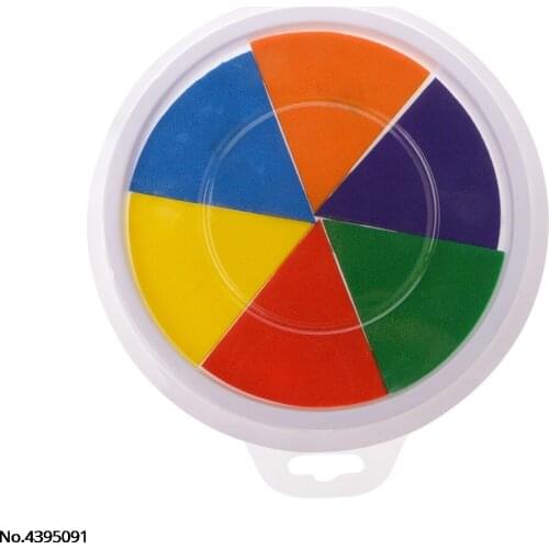 6 Colors Ink Pad Stamp DIY Finger Painting Craft Cardmaking Large Round For Kids