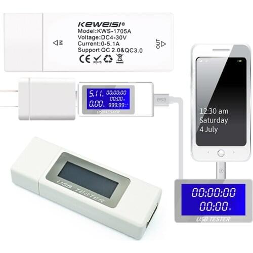 7in1 USB Tester Voltage Intelligent Tester Current/Capacity/Timing/ Power/Time/Internal resistance Voltmeter Ammeter USB meter