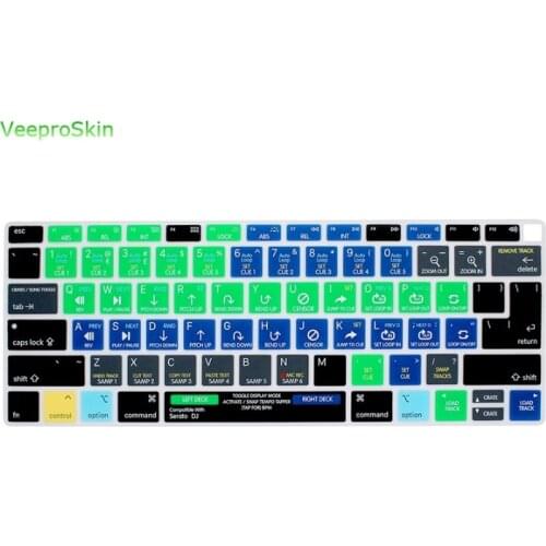 A1932 Serato DJ Shortcuts Hotkey For MacBook Newest Air 13" 2018 Release A1932 Silicone Keyboard Cover Skin with Retina