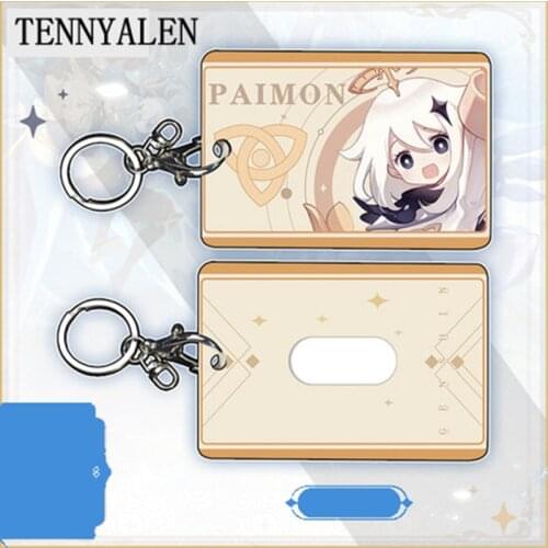 Anime Genshin Impact ABS student card bus card bank card holder role playing gift key chain card box props decoration