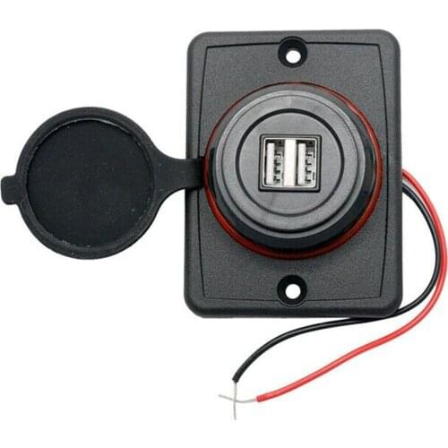3.1A Dual USB Car Charger Panel Mount 2 Port Charging Power Socket Adapter Dual Charging Port Car Chargers Waterproof Charger