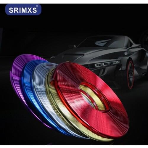 Car Styling Wheel Rims Protector Decorative Strip 8 Meter Rubber Moulding Auto Vehicle Color Tire Guard Line