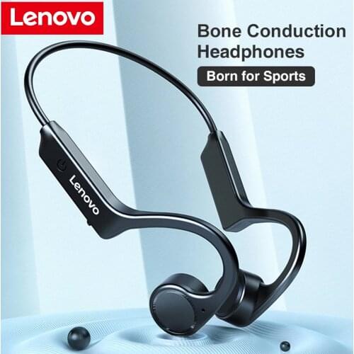 Lenovo X4 Head-mounted Bone Conduction Bluetooth Wireless Headset Headphone Touch Control Waterproof Handsfree Headset With Mic