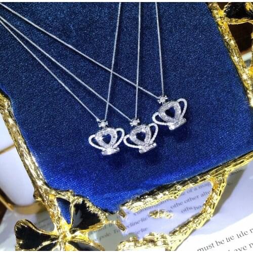 Brillian 2021 New Love AAA Zircon Womens Pendant Necklace Wedding Birthday Korean Fashion Jewelry Gift KYNL0299