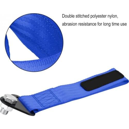 3 Colors Racing Car Tow Strap Tow Rope for Front Rear Bumper Towing Hook Universal High Strength