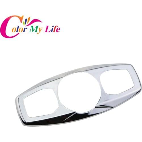 Color My Life Car Fog Lamps Cover Fog Lights Trim Fog Light Circle Sticker for Ford New Ecosport 2017 2018 Auto Accessories