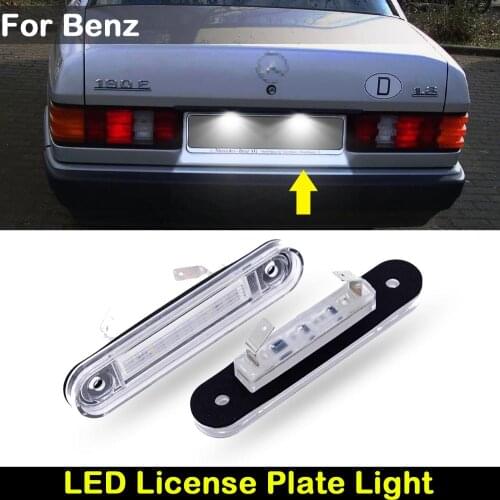 For Benz E-Class W124 190 W201 C-Class W202 Car Rear white LED license plate light number plate lamp