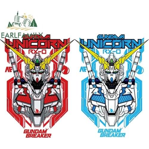 EARLFAMILY 13cm for GUNDAM RX Funny Car Stickers and Decals Camper Scratch-Proof Waterproof Decor Windshield Vinyl Car Wrap