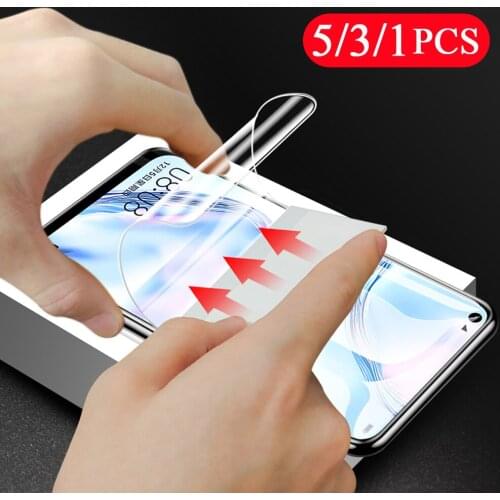 5/3/1Pcs 9D hydrogel film soft full cover for huawei nova 3 3i 3e 4 4e 5 5i 5T 5Z 6 se 7 7i pro Not Glass phone screen protector