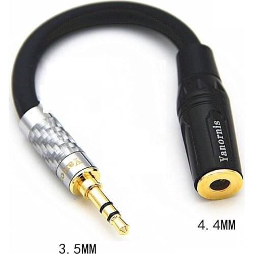 HIFI Female 4.4MM Balanced Headphone Adapter Audio Cable 4.4mm to 3.5mm 4.4mm to 2.5mm 4.4mm to 6.35mm 4.4mm to XLR 4 Pin Angle