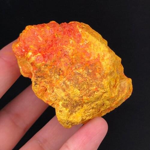 AAAAA Beautiful Natural Orpiment Arsenic Sulfide Stone Crystal Rock Mineral Specimen Reiki Healing for Decor