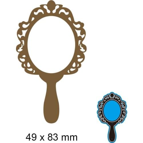 Metal Cutting Dies Mirror New Scrapbook Paper Decoration Template Embossing DIY Paper Card Craft 105*60mm