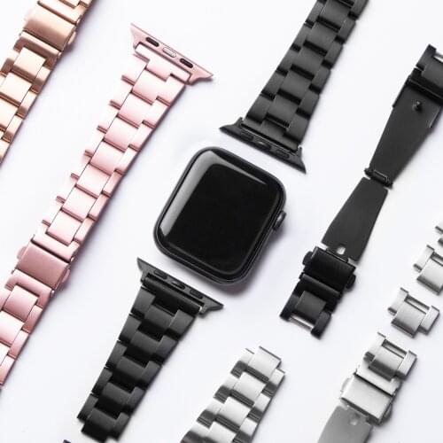Metal Strap for Apple Watch 6 SE 5 4 Band 44mm 40mm Slim Link Bracelet for iwatch Series 3 2 1 42mm 38mm No Tool Needed Band