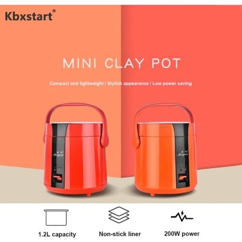 220V Multifunctional Rice Cooker 1.2L Mini Insulation Electric Rice Pot Kitchen Fast Heating Lunch Box 1-2 people