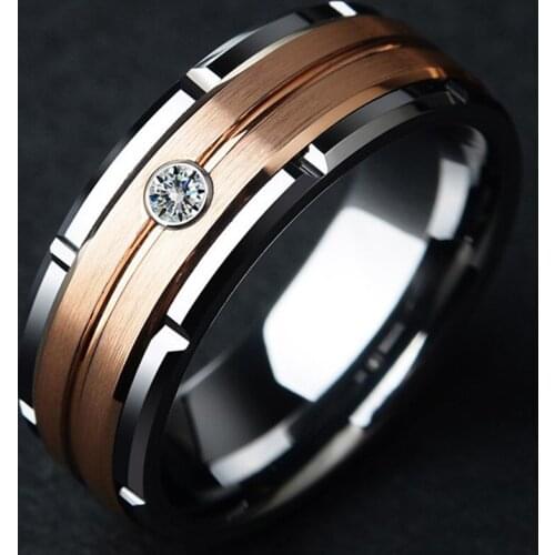 Wholesale New Fashion Simple Jewelry Inlaid Zircon Geometry Ring For Men And Women Luxury Namour Charm Gift All Seasons
