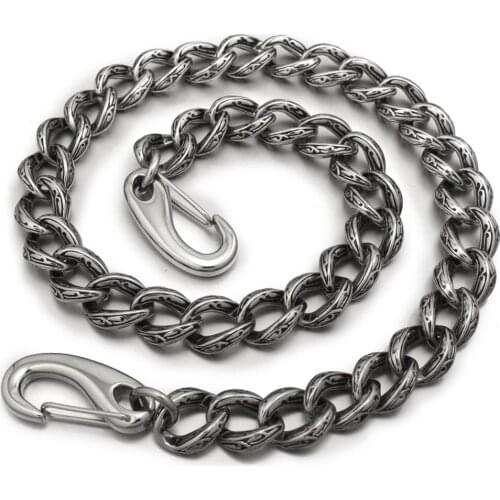 12" ~ 38" Mens 316L Stainless Steel Biker Rocker Punk Wallet Chain 5C016WC 3P1
