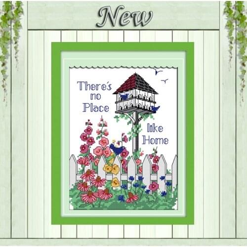 Warm harbor birds nest and home Counted print on fabric DMC 14CT 11CT DIY Embroidery Sets Cross Stitch Needlework kits painting
