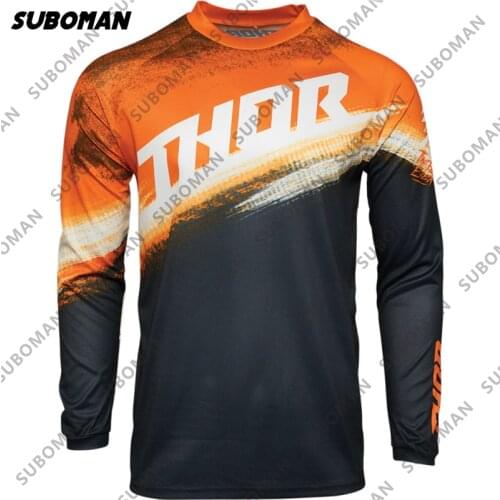 New Motorcycle Mountain Bike Team Downhill Jersey thor MTB Offroad MX Bicycle Locomotive Shirt Cross Country Mountain Bike 2021