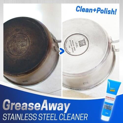 Stainless Steel Polish Cream Kitchen Utensils Pot Pan Rust Removal Cleaner _WK