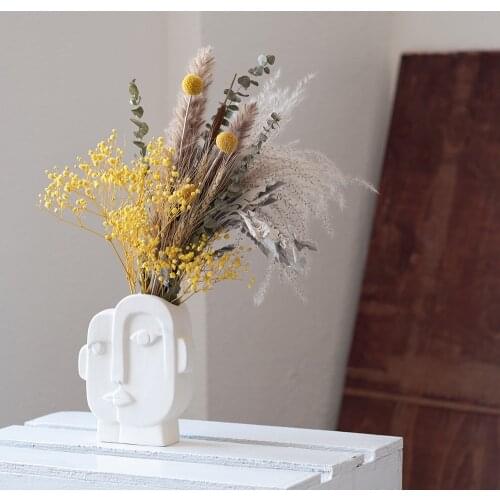 1Set Pampas Grass Decor Natural Dried Baby breath Flowers Wedding Supplies Christmas Home Living Room Decoration Accessories