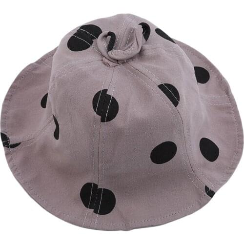 Cap Cotton Wide Brim Bucket Cap for Boys Folded Casual Boys Girls Hat Autumn Kids Sun Cap Fashion Big Polka Dot Plaid Dome