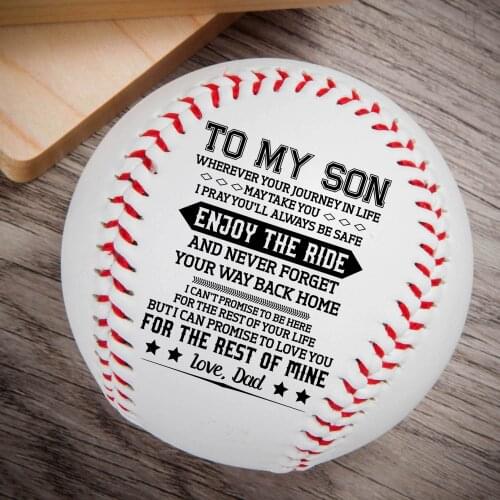 Dad To My Son Print Id Of The Standard Baseball Ball As A Birthday Christmas Present Graduation Christmas Gift
