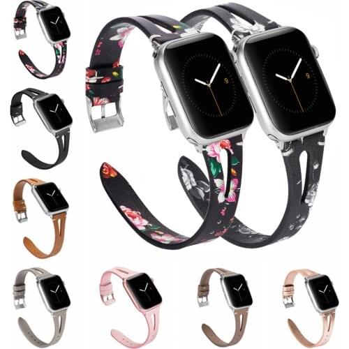 Compatible for Leather Apple Watch Band 38mm/42mm Women Replacement Bands for iWatch Elegant Feminine Look Supple 44mm 40mm