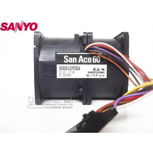 SANYO New 6076 4A 12V 6cm high speed car booster fan violence 9CR0612P0J50 60*60*76mm