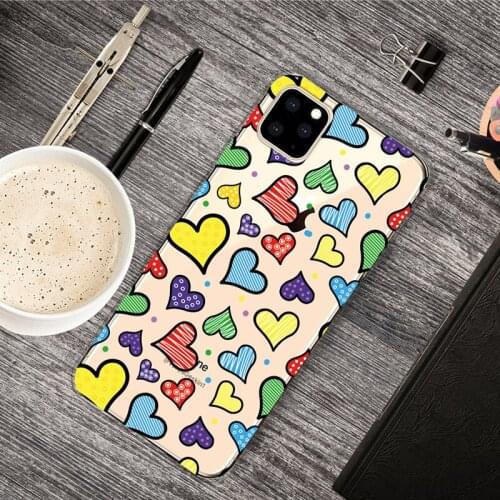 New Silicone Case for Apple iPhone X XR XS XI MAX XIR 7 8 Plus 6 6s Plus 5 5C 5S SE Fashion Cartoon Pattern Many Love